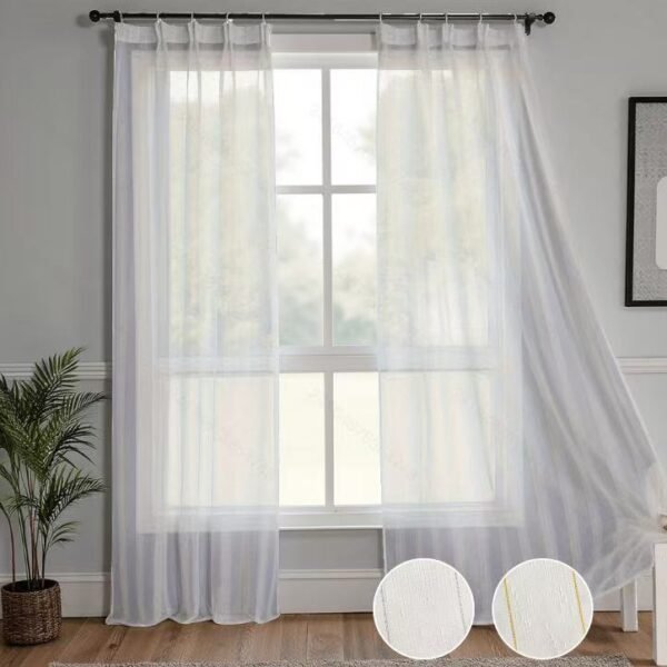 Elegant Jacquard Sheer Curtain