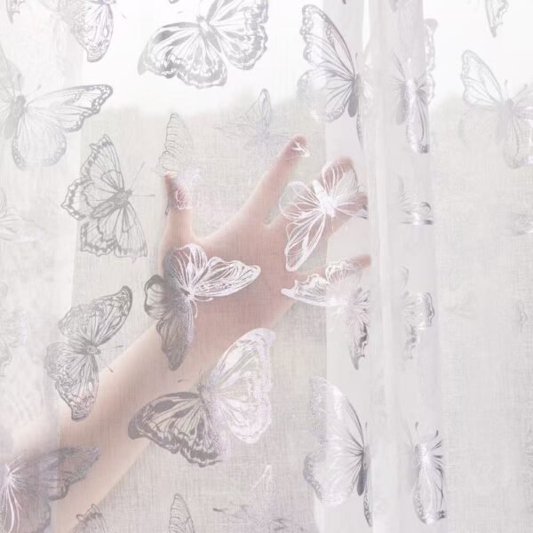 e55d3c1df0d5faf077265f89a11bdaf6 Metallic Foil Sheer Curtain