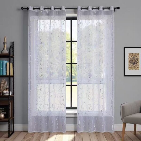 Metallic Foil Sheer Curtain