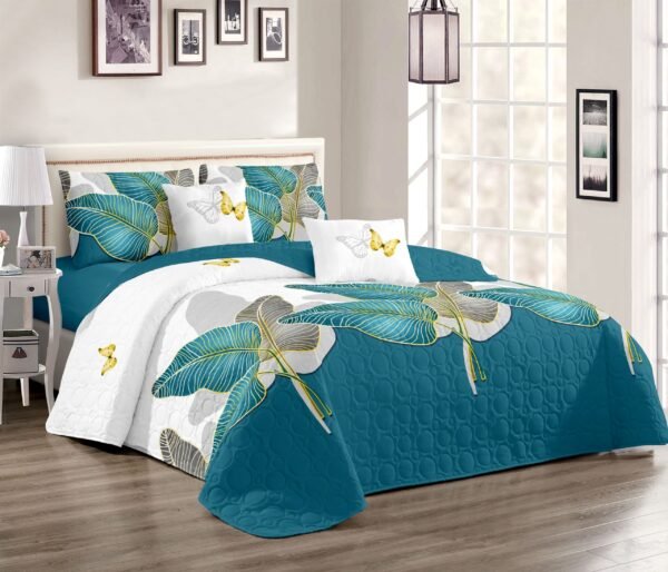 6-Piece Multi-Needle Quilted Bedspread Set