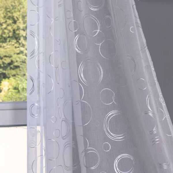 Metallic Foil Sheer Curtain
