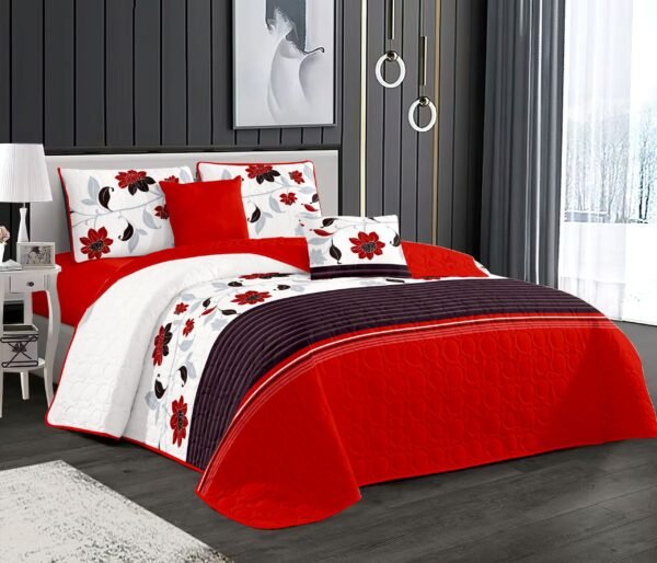 6-Piece Multi-Needle Quilted Bedspread Set