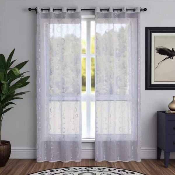 Metallic Foil Sheer Curtain