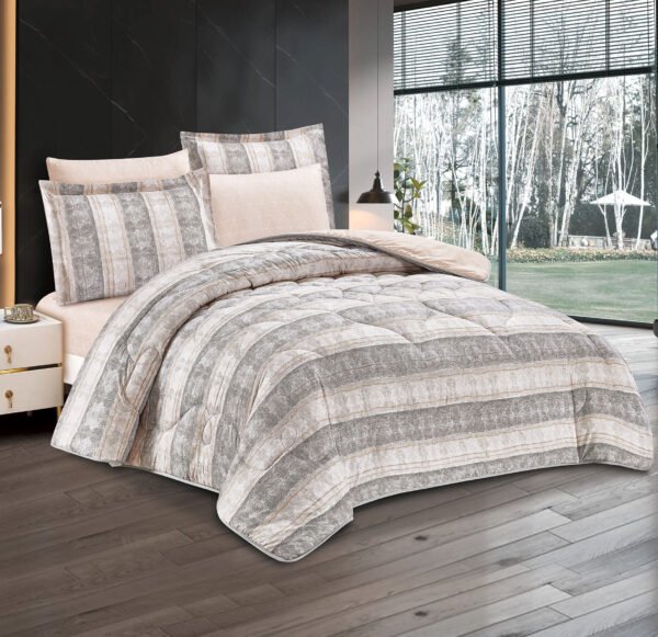 6-Piece Floral Comforter Set with Fitted Sheet