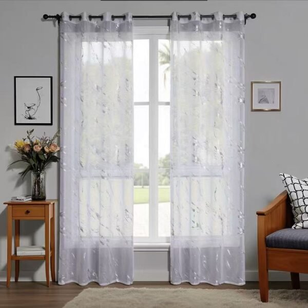 Metallic Foil Sheer Curtain