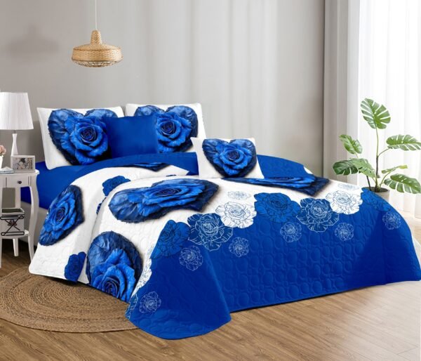 6-Piece Multi-Needle Quilted Bedspread Set