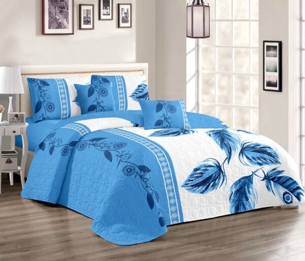 6-Piece Multi-Needle Quilted Bedspread Set