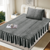 10 2-Piece Crystal Velvet Jacquard Bed Skirt Set