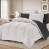 2 6-Piece Solid Color Quilted Comforter Set
