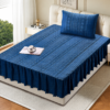 3 2-Piece Crystal Velvet Jacquard Bed Skirt Set