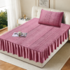 4 2-Piece Crystal Velvet Jacquard Bed Skirt Set