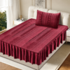 7 2-Piece Crystal Velvet Jacquard Bed Skirt Set