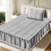 8 2-Piece Crystal Velvet Jacquard Bed Skirt Set